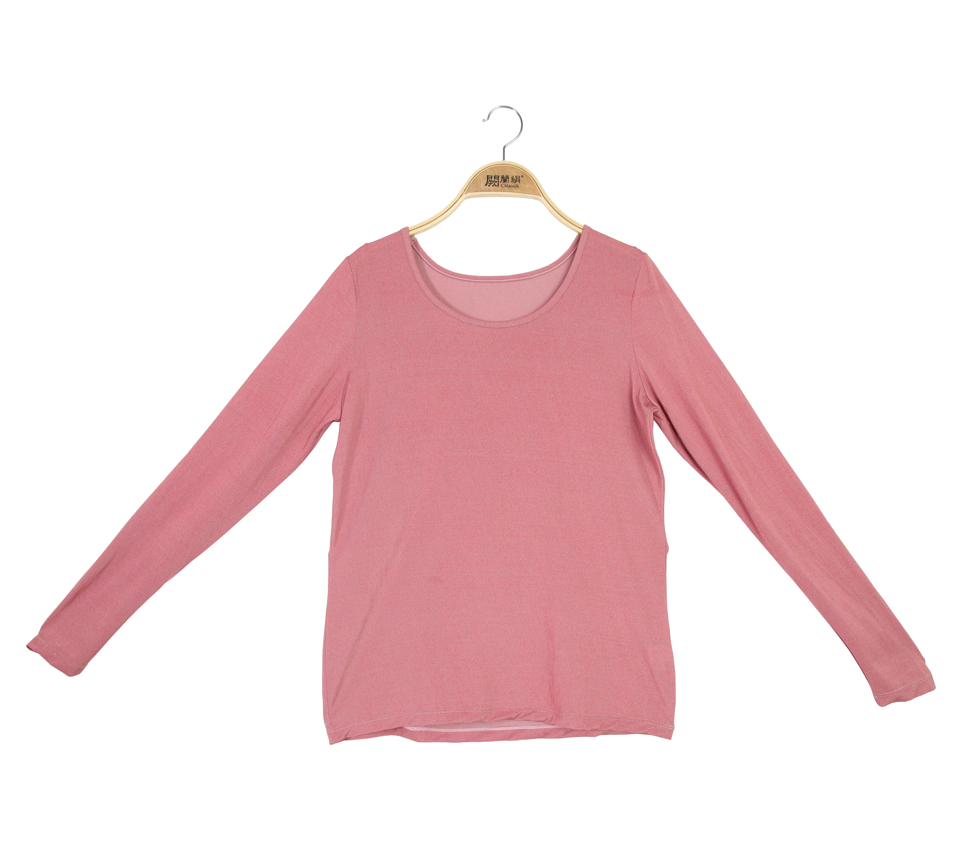闕蘭絹石墨烯蠶絲長袖衛生衣 - 粉色 - M9902